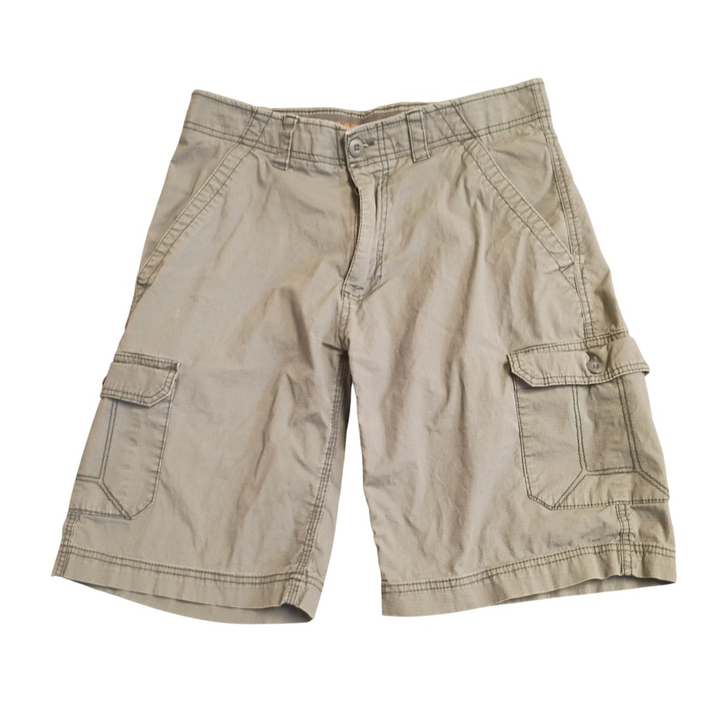 Wear First Cargo Shorts Mens 32 Green Ripstop Utility Hiking Outdoor Pocketed